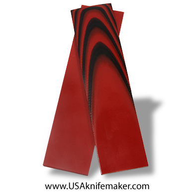 UltreX™ G10 - Black & Cherry Red 3/16" - Knife Handle Material