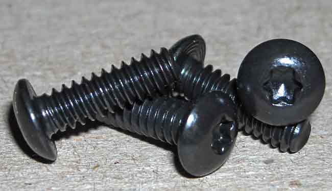 Screw 8-32 Button Head Black 1/4" thread length - 25pack 