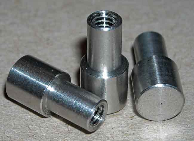 Pivot 3/16" with a .24" Shoulder, Threaded with (1) 6-32 x 1/4 BH SS