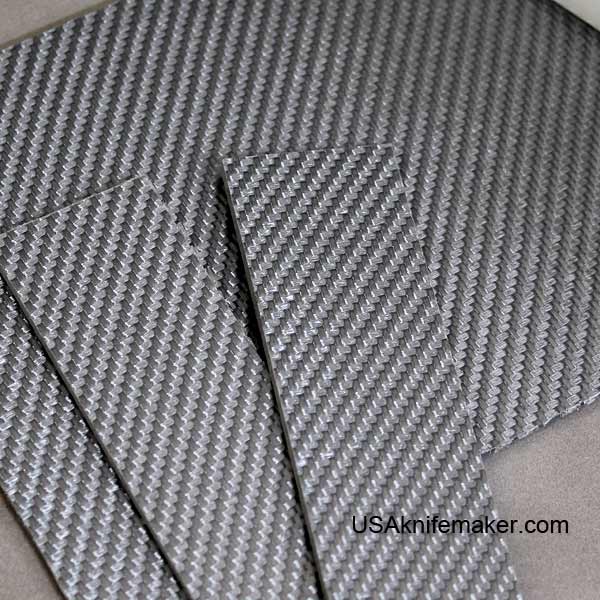Glass Fiber - Silver Twill 3/16" - Knife Handle Material
