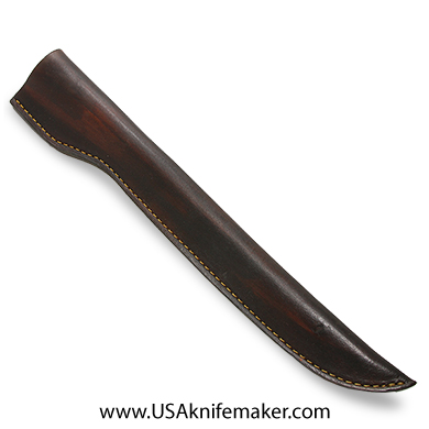 Finished Sheath Style #15 - Brown Leather - for Megaladon Fillet or fillet knives up to 1 1/2” wide by 14" long