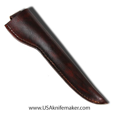 Finished Sheath Style #1 -Brown Leather - for fillet knives with up to 8” blades