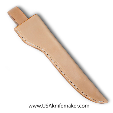 Handmade Knife Sheath Style #1 - Natural Leather - for fillet knives with up to 8” blades 