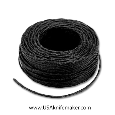 Thread - Linen 25yd Black Waxed