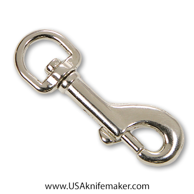 Swivel Eye Bolt Snap 3/8" Nickel Plate