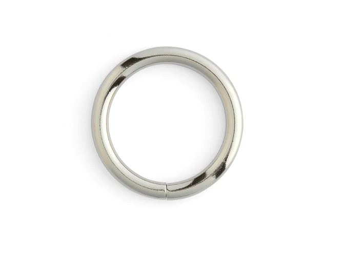 Tandy Leather 1-1/2" Nickel Plated Steel Solid Rings 10 Pack 1183-10